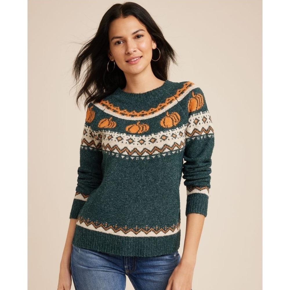 Maurices Pumpkin Sweater Green Cottagecore Granny Soft Cozy Thanksgiving Nwt 2X